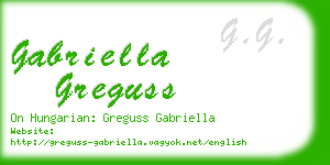 gabriella greguss business card